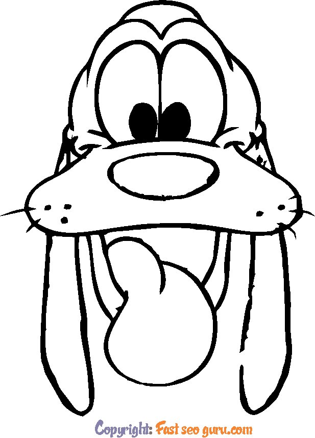 picture to color cartoon pluto disney to print